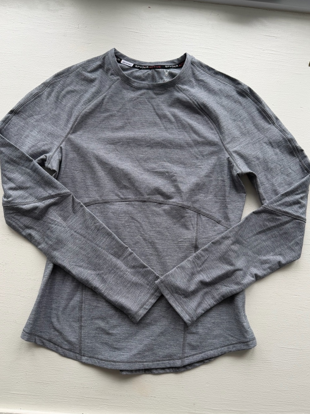 Spyder Active Heather Gray Long Sleeve Athletic Top Size S